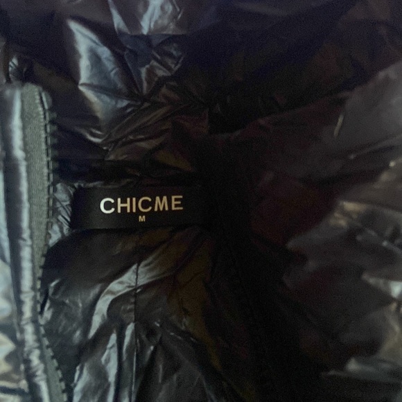 ChicMe zip up sleeveless puffer vest black M New - Picture 2 of 5